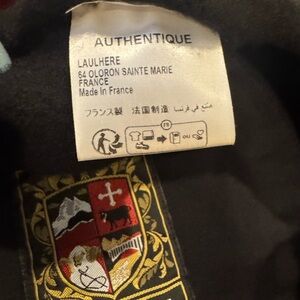 Laulhère Authentic French 100% Wool Beret Cap Hat Black 10.5 Inches - France